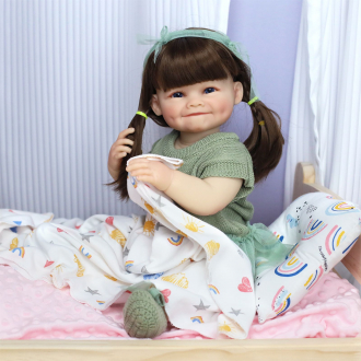 Силиконовая кукла Реборн девочка Оливия, 55 см-9