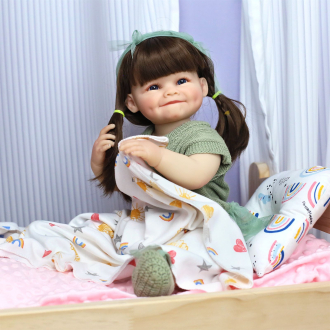 Силиконовая кукла Реборн девочка Оливия, 55 см-11